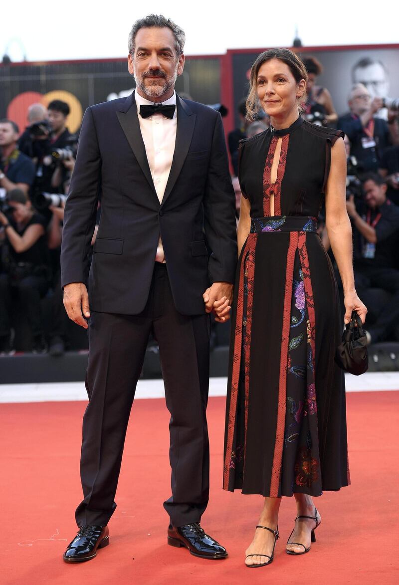 Director Todd Phillips and his wife arrive at the premiere of 'Joker' during the 76th annual Venice International Film Festival on August 31, 2019. EPA