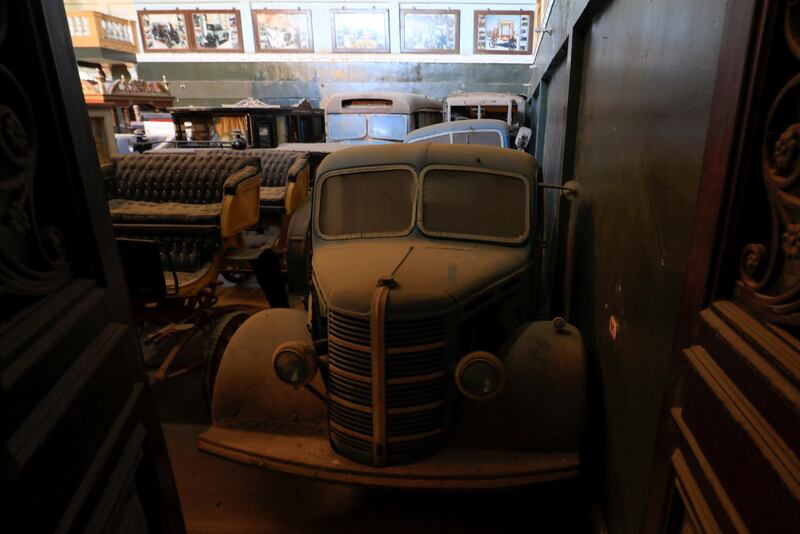 A view of the store and exhibition of old cars owned by Sayed Sima. Reuters