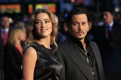 Amber Heard and Johnny Depp at the premiere of 'Black Mass' during the 59th BFI London Film Festival in October 2015. PA 