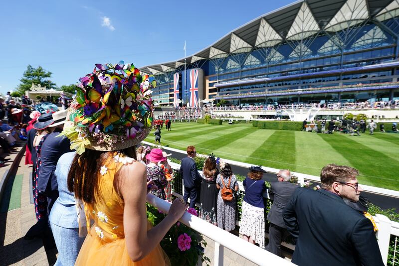 Race-goers on day one of Royal Ascot. PA