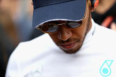 SPA, BELGIUM - AUGUST 26: Lewis Hamilton of Great Britain and Mercedes GP prepares to drive on the grid before the Formula One Grand Prix of Belgium at Circuit de Spa-Francorchamps on August 26, 2018 in Spa, Belgium.  (Photo by Mark Thompson/Getty Images)