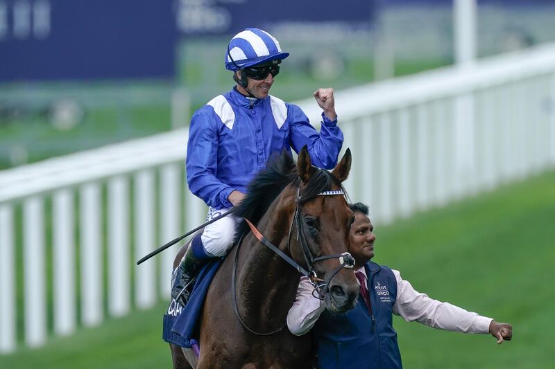 Jim Crowley rode Hukum to victory in the King George VI And Queen Elizabeth Stakes at Ascot. Getty