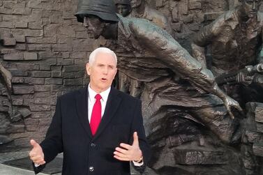 US Vice President Mike Pence in Warsaw, Poland, earlier this week. Glen Carey / Bloomberg