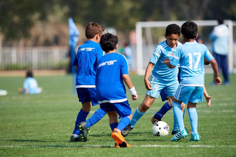 First day of the Manchester City Abu Dhabi Cup 2018 at at Zayed Sports City, Abu Dhabi, UAE. Courtesy City Football Group 