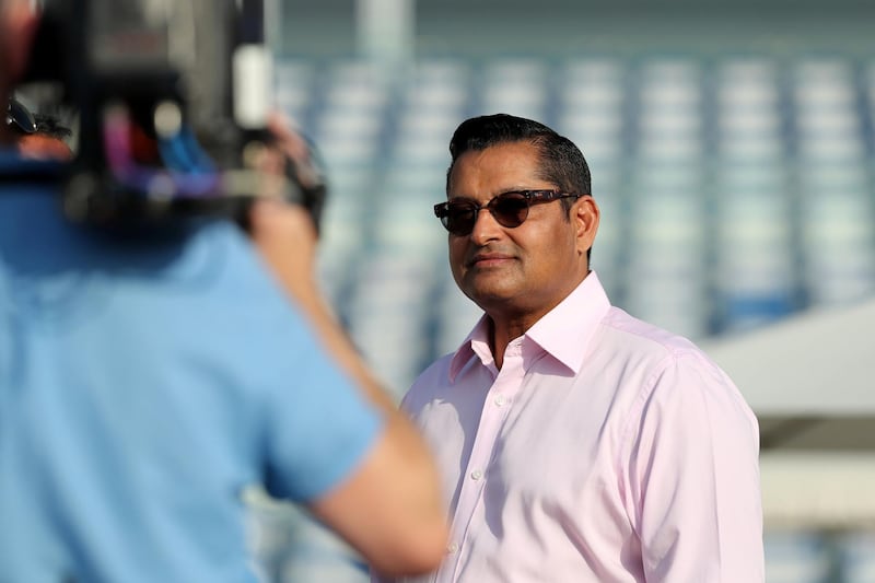 Dubai, United Arab Emirates - March 29th, 2018: Satish Seemar (trainer) at breakfast with the stars ahead of the Dubai World Cup. Thursday, March 29th, 2018. Meydan race course, Dubai. Chris Whiteoak / The National