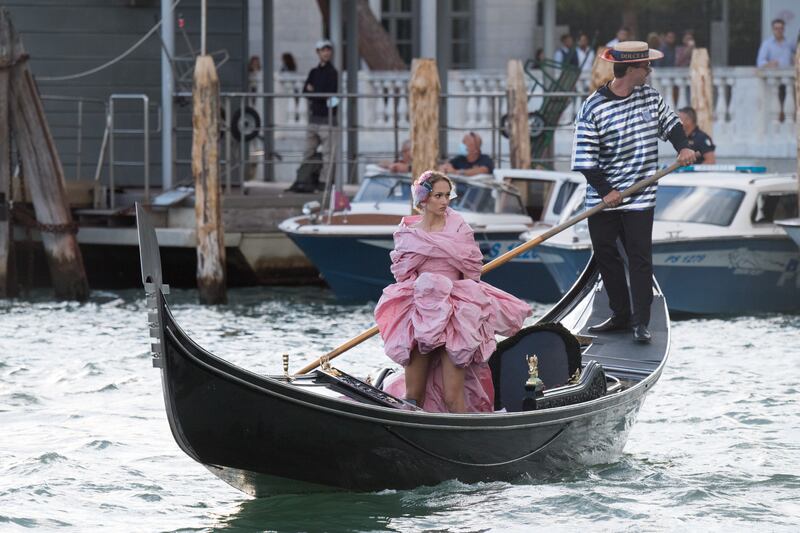 A model is seen during the Dolce&Gabbana Alta Moda show in Venice, Italy. Getty Images