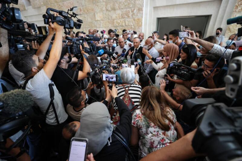 Sami Irshad, the lawyer of four Palestinian families facing forced eviction in the Sheikh Jarrah neighbourhood of East Jerusalem, after Israel's Supreme Court again postponed its decision on their appeal on August 02. Getty