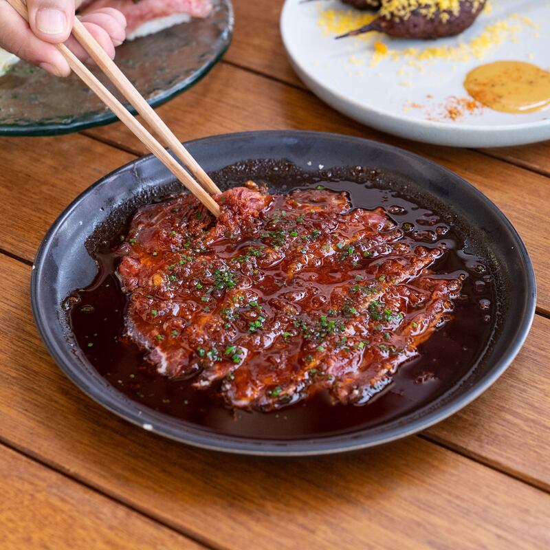 The beef carpaccio is another popular dish. Photo: 3 Fils