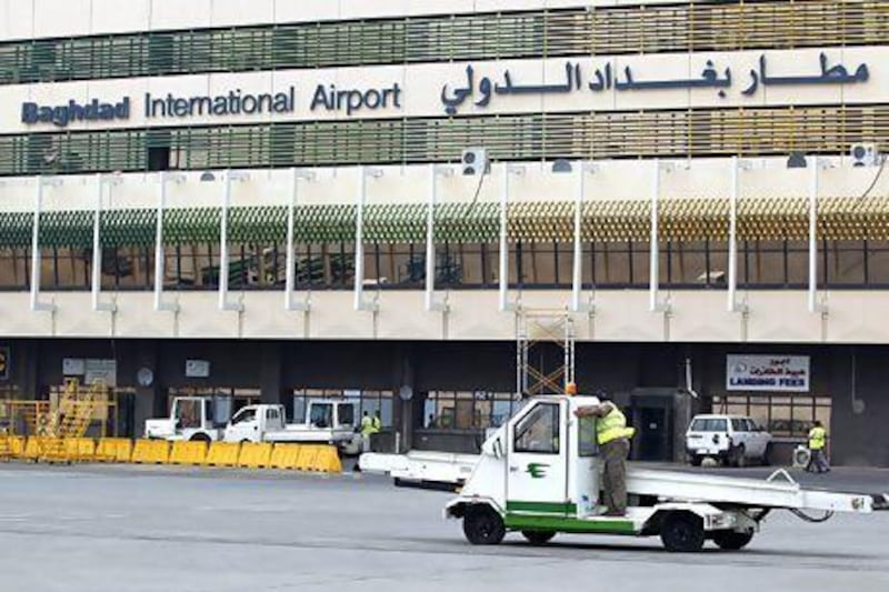 Baghdad International Airport, near where the explosions took place on Sunday night. Mohammed Ameen / Reuters