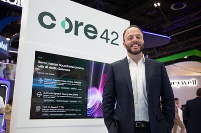 Ihsan Anabtawi, executive vice president and chief commercial officer of Core42, at Gitex Global in Dubai on Monday. Leslie Pableo / The National