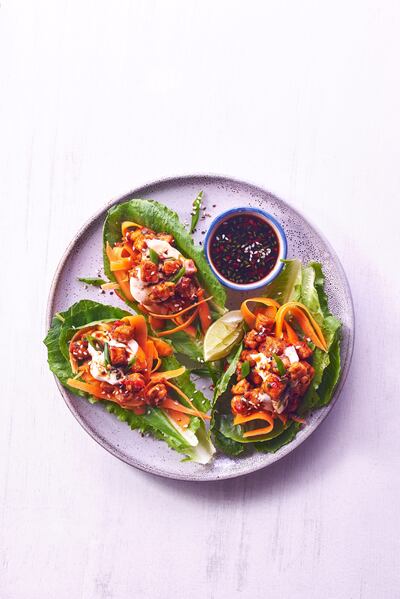 Tempeh is well-suited to vegans, vegetarians and healthy-food seekers alike. Seen here, lettuce wraps from Hello Tempayy.
