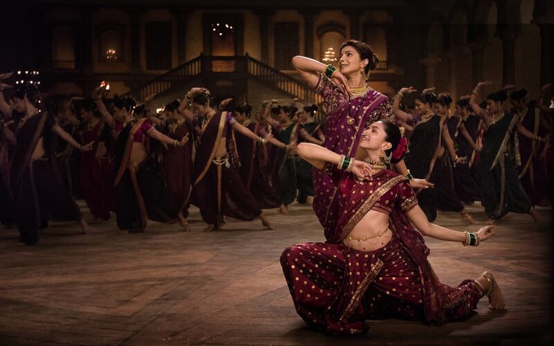 Priyanka Chopra and Padukone in the 2015 film 'Bajirao Mastani'. The period drama also featured Ranveer Singh. Photo: Eros International