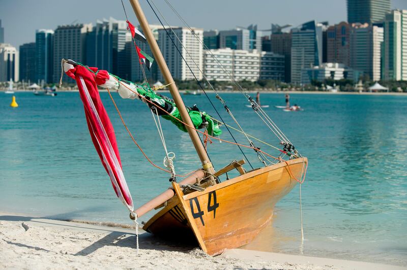 22ft Dhow Racing in the Abu Dhabi Destination Village during the Volvo Ocean Race 2011-12. (Photo Credit Must Read: PAUL TODD/Volvo Ocean Race)