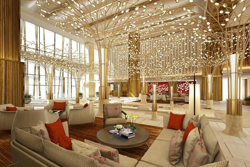 Lobby of the Mandarin Oriental Jumeira Dubai, which opened earlier this year. Courtesy Mandarin Oriental