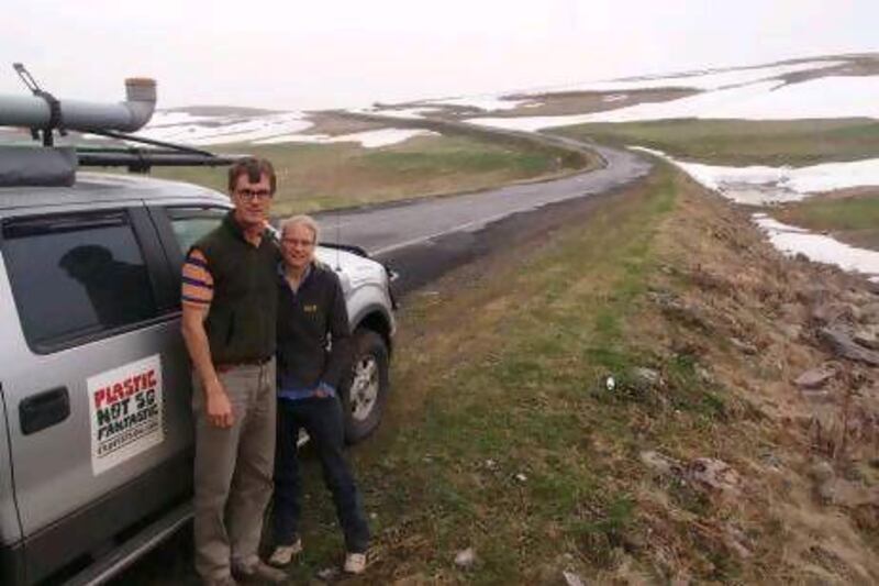 Theresa and David Wernery with their vehicle while crossing east Anatolia in central Turkey in May this year.