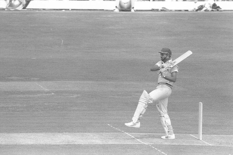 Jul 1983:  Mohinder Amarnath of India during the 1983 World Cup final between India and the West Indies at Lords.  Amarmath was named man of the match as India won the trophy.             Mandatory Credit:  Adrian Murrell/Allsport UK