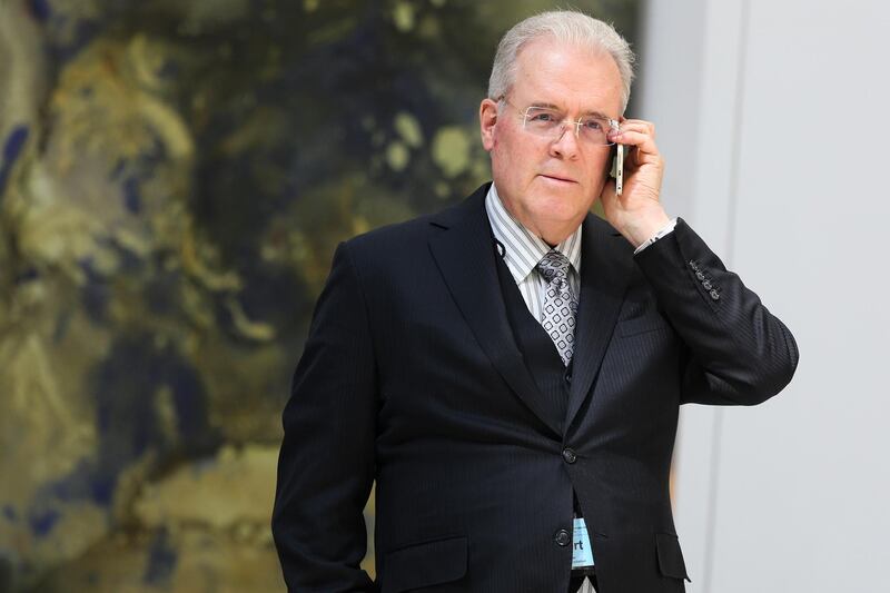 WASHINGTON, DC - MARCH 23: Billionaire Robert Mercer speaks on the phone during the 12th International Conference on Climate Change hosted by The Heartland Institute on March 23, 2017 in Washington, D.C.

(Photo by Oliver Contreras/For The Washington Post via Getty Images) *** Local Caption ***  bz27ap-robert-mercer.jpg