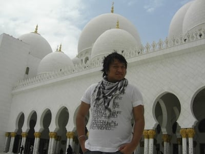 David Tusing at Sheikh Zayed Grand Mosque in 2007.