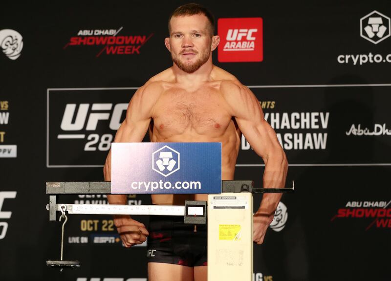 Petr Yan tipped the scales at 136lbs. Chris Whiteoak / The National