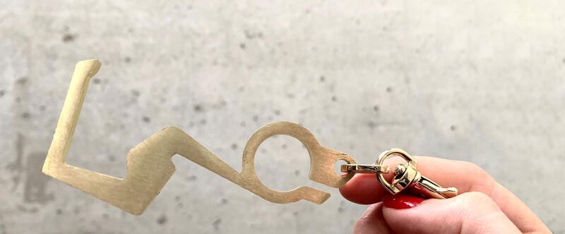 Made from solid brass, the device has antimicrobial qualities. Courtesy Anna K Interiors