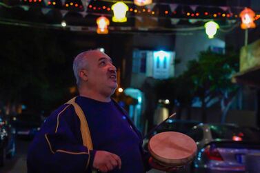 Ahmad Sadaka, Beirut's musaharati, wakes people at 2am for suhoor. Mahmoud Rida / The National