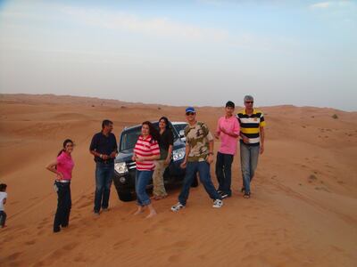 Bonita Rathore and her family during their time living in the UAE. Photo: Bonita Rathore