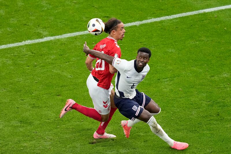 England’s best player, he defended well stopping passes and high balls reaching Hojlund. His error allowed Denmark in for late attack, but he got back well to make a block Bah. AP