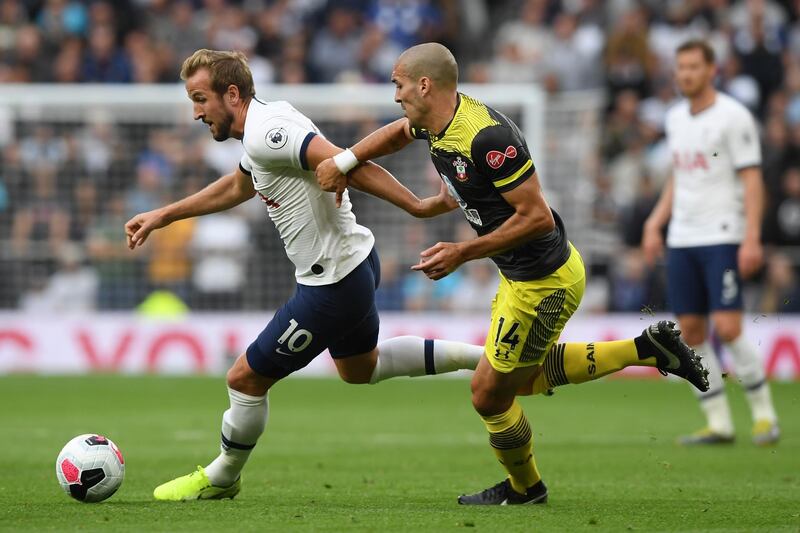 Striker: Harry Kane (Tottenham) – Delivered the crucial victory for 10-man Tottenham against Southampton. Kane’s decider eased some of the talk of crisis. Getty