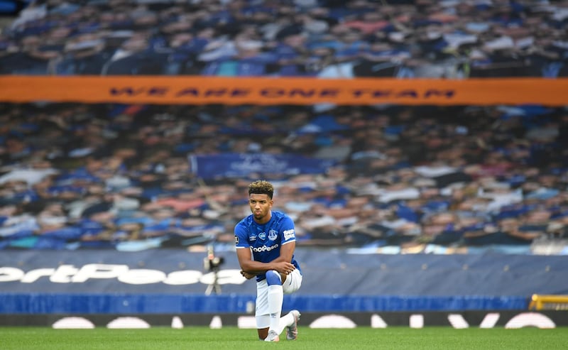 Mason Holgate - 7, At the heart of the Everton rearguard, and he snubbed out the threat of Liverpool’s forward line well. AP