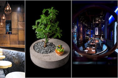 From left: 3 Fils, Tresind Studio and Hakkasan Abu Dhabi are among the UAE eateries to make the cut on the Mena's 50 Best Restaurants list.
