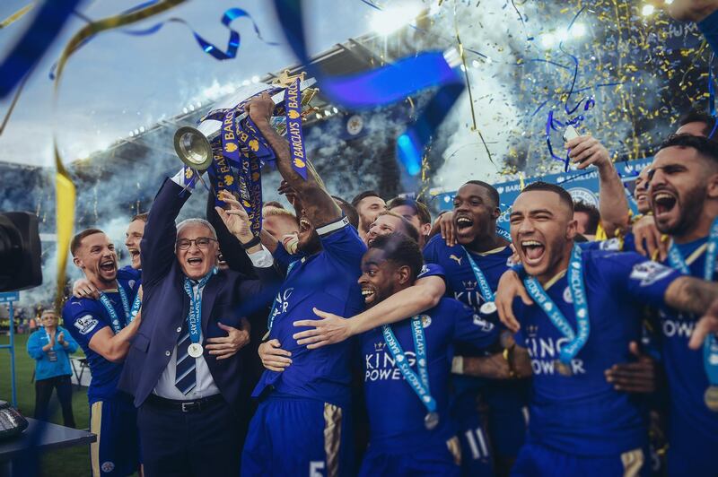 Leicester City lifting the Premier League Trophy. he occasional rags-to-riches miracle occurs, such as Leicester City’s dramatic capture of the league title in 2016.Getty