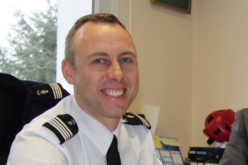 In this image dated March 2013 and provided by regional newspaper Ouest France, Arnaud Beltrame poses for a photo in Avranches, western France. The officer who offered to be swapped for a female hostage was identified as Col. Arnaud Beltrame. He managed to surreptitiously leave his phone on so that police outside could hear what was going on inside the supermarket â€” and crucially, decide when to storm it. (Ouest France via AP)