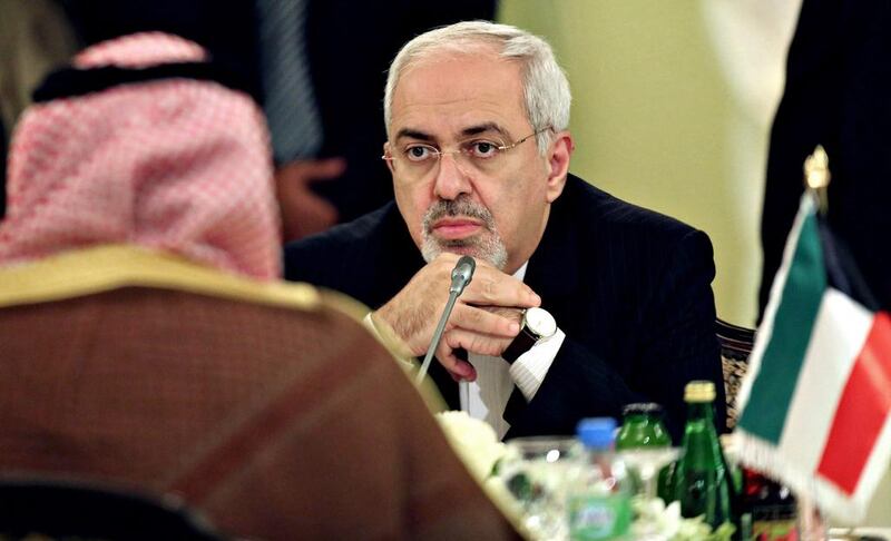 The Iranian foreign minister, Mohammad Javad Zarif. Improving relations with Gulf countries is a central plank of Iran’s diplomatic policy under its new president, Hassan Rouhani. Yasser Al Zayyat / AFP