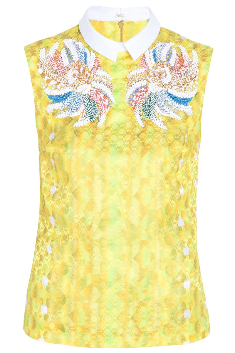 A handout photo of Peter Pilotto Embellished Collar Blouse (Courtesy: Boutique1.com)