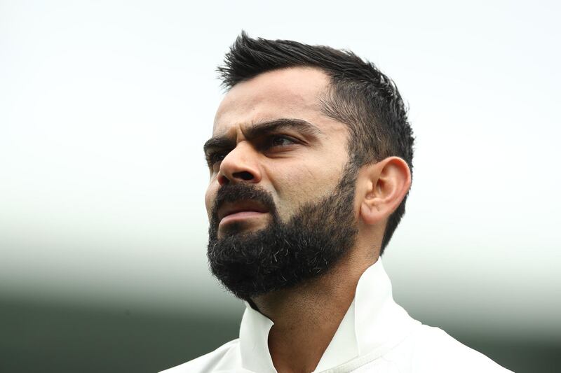 SYDNEY, AUSTRALIA - NOVEMBER 29: Virat Kohli of India walks off at lunch during day two of the four day International Tour Match between the Cricket Australia XI and India at Sydney Cricket Ground on November 29, 2018 in Sydney, Australia. (Photo by Mark Metcalfe/Getty Images)