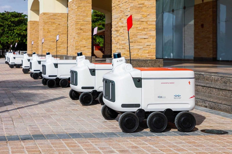 Robots will travel within a three-kilometre radius of the Cedre Shopping Centre starting point to ensure a speedy 15-minute delivery time. Photo: Wam