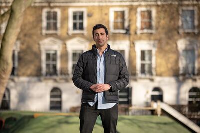 Dr Ahmed Shahrabani, pictured near his home in London, says giving up his dream of working in medicine was tough, 'but there was a problem that needed solving and it was such an obvious problem'. Mark Chilvers for The National
