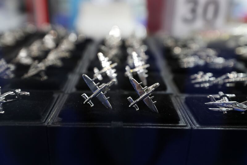 Plane cufflinks for sale at the Airshow.