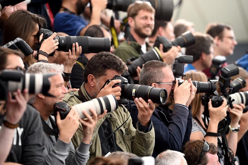 Photographers at the photocall for 'Sylvester Stallone & Rambo V: Last Blood' during the 72nd annual Cannes Film Festival. Photo: Pascal Le Segretain/Getty Images