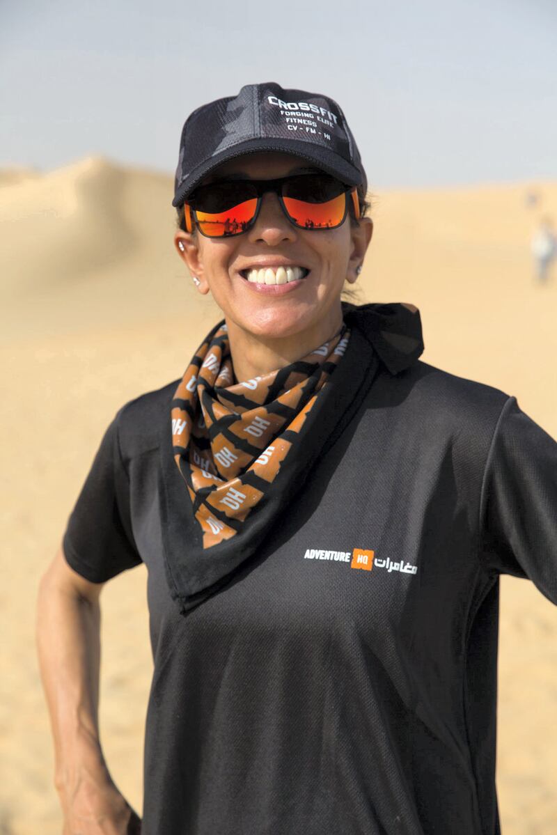 Deeba Tamim during the annual walk, which traces a path from Abu Dhabi to Al Ain. Courtesy Women’s Heritage Walk