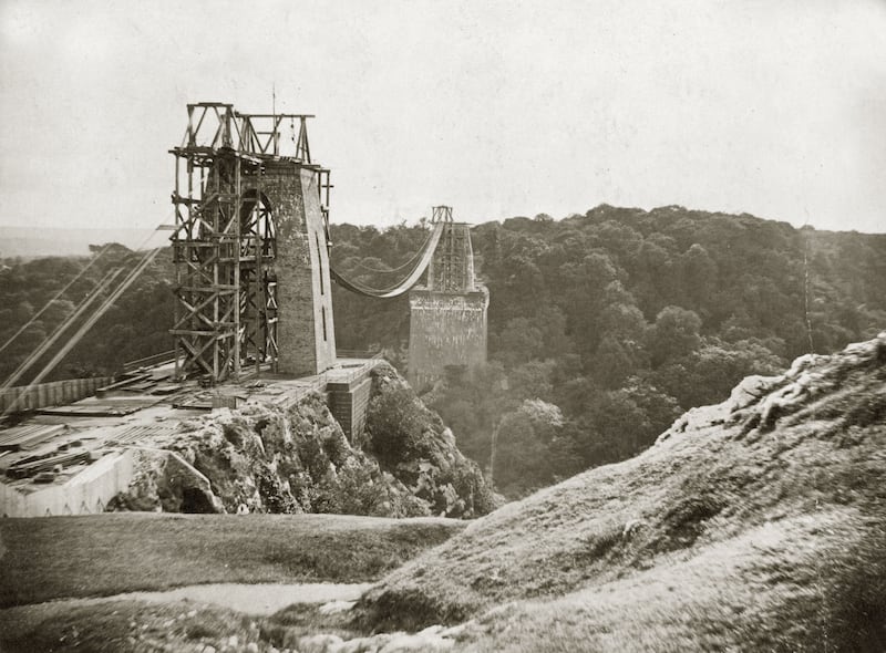 The Clifton Suspension Bridge under construction in 1863, spanning the Avon Gorge in Bristol. The bridge, designed by Isambard Kingdom Brunel was built between 1836 and 1864. All photos Getty Images unless indicated otherwise