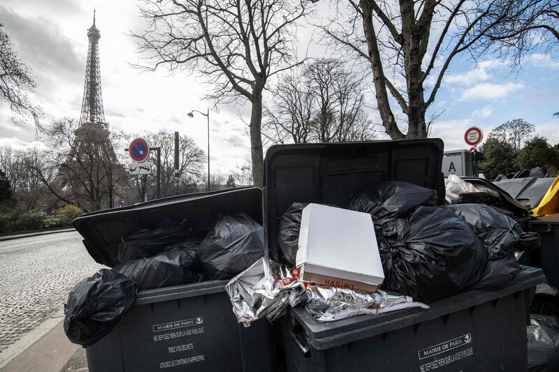 A result of refuse workers' strike action in Paris. AFP