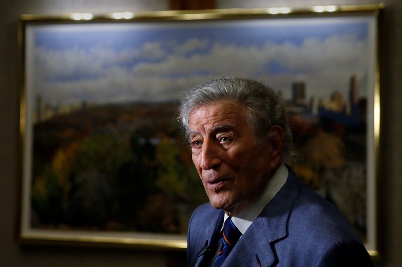 Tony Bennett before an opening of his art exhibition in New York, in May 2017. Reuters