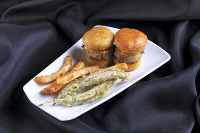 The Bihari burger from Carnival by Tresind's business lunch menu. Supplied