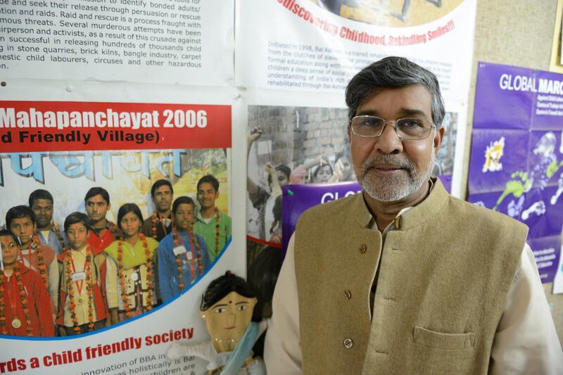 DELHI, INDIA - JANUARY 12 : Indian activist and Nobel peace prize Kailash Satyarthi.
Indian children's rights activist Kailash Satyarthi. He has been active in the Indian movement against child labour since the 1990's, freed over 80,000 children from various forms of servitude and helped in successful re-integration, rehabilitation and education in Delhi on July 15, 2018 in Delhi, India. (Photo by Frédéric Soltan/Corbis via Getty Images)