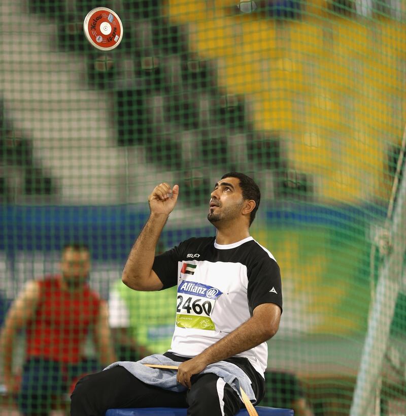 Abdullah Hayayei competing in the World Para Athletics Championships in 2015 in Doha, Qatar. Getty