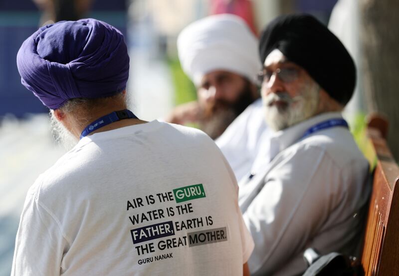 Members of a Sikh human rights group in attendence. Chris Whiteoak / The National
