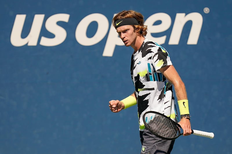 Andrey Rublev during his US Open match against Salvatore Caruso. AP Photo