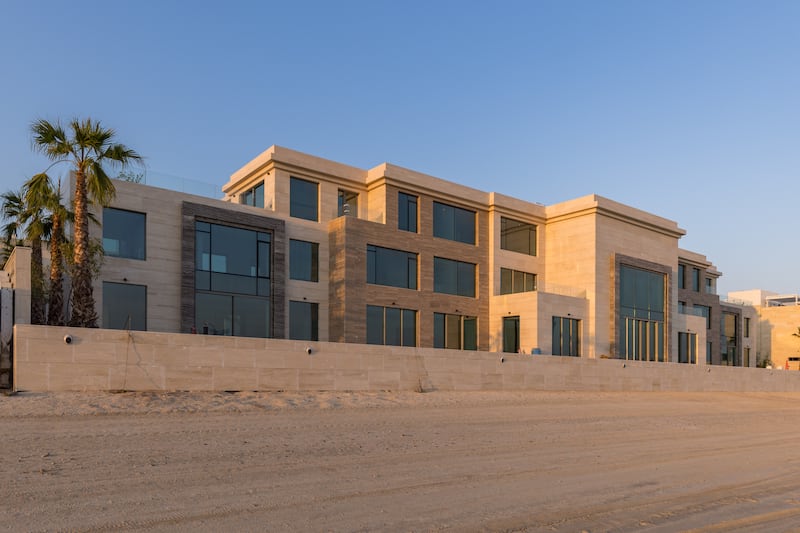 The home backs on to the beach in traditional Palm Jumeirah style. All photos: LuxuryProperty.com