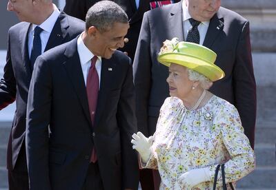Queen Elizabeth with former US president Barack Obama, the only US president to be invited back to Buckingham Palace after his term was completed. AFP